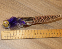 Brooch/Hatpin made with Pheasant  Feathers.
