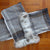 check scarf with fur trim