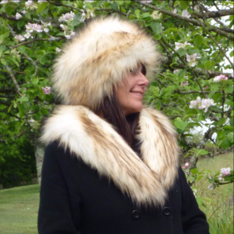 Black Arctic Fox Faux Fur